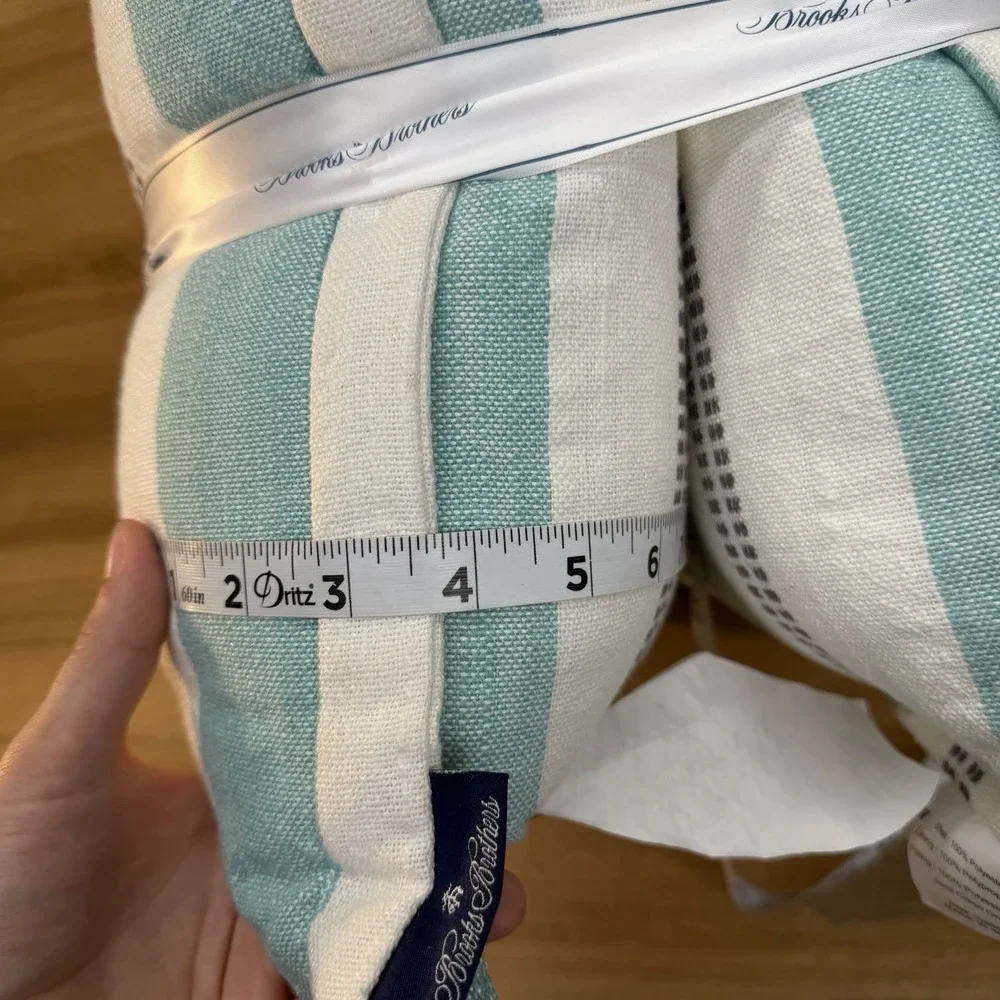 NWT Brooks Brothers Coastal Striped Throw Pillows Set 2 Fade Resistant Nautical